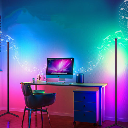 Bluetooth RGB Symphony Floor Lamp: Smart APP-Controlled Corner Atmosphere Lighting